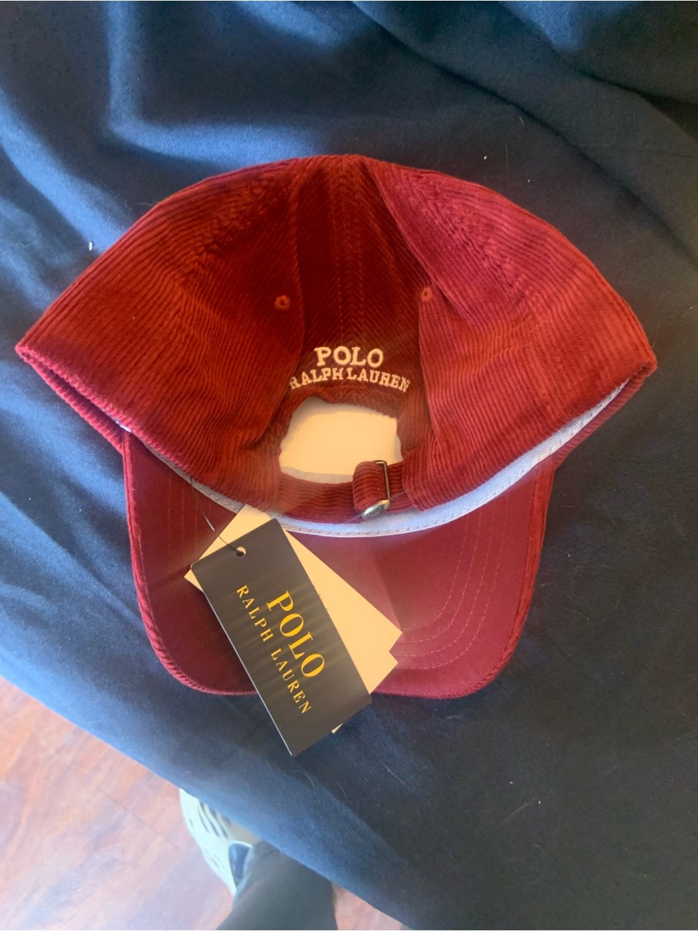 Ralph Lauren Burgundy Corduroy Polo Cap - Picture 4 of 8